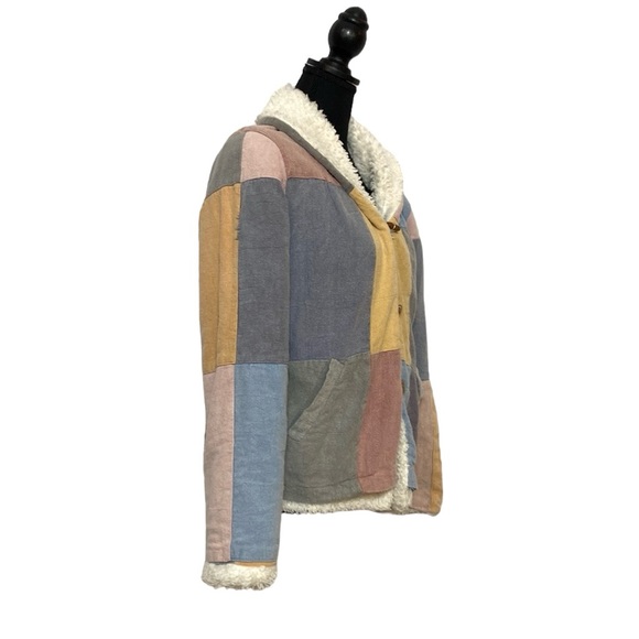 Thick Patchwork Boho Coat S/M - Picture 4 of 15